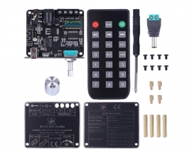 15W+15W HIFI Bluetooth-compatible Amplifier Board, BLE 5.1 Stereo Audio Amp, U-disk/AUX Audio APP/Infrared Remote Control